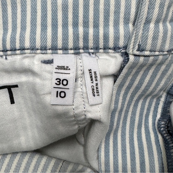 {LOFT} "High Waist Skinny Crop" Tapered Straight Leg Ankle Stretch Denim Jeans - Picture 6 of 8